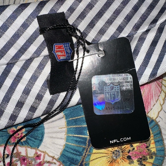 NWT NFL Pro Football LA Chargers Gingham Plaid Business Dress Suit Tie - Picture 5 of 6